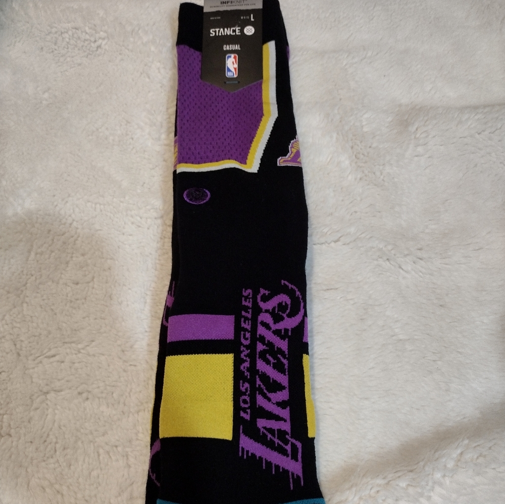 NWT Men's Stance Los Angeles Lakers Socks